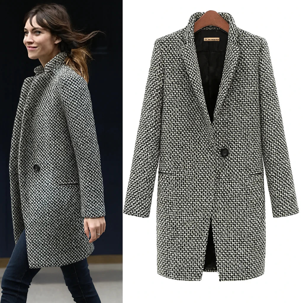 Claudia Elegant Coat for Autumn and Winter