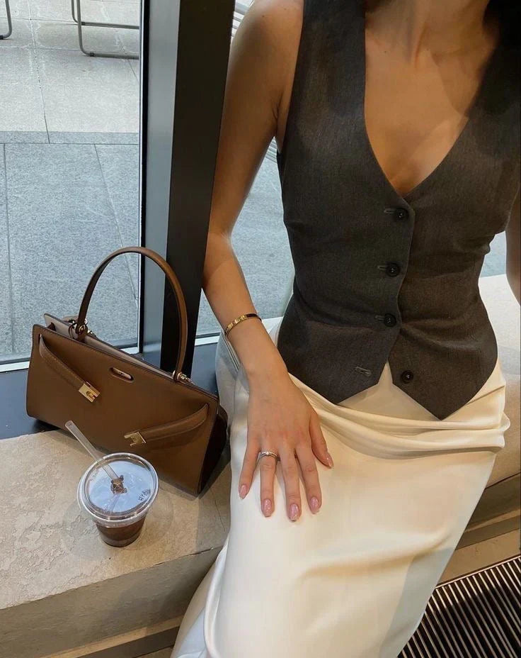 July Luxe Satin Maxi Skirt Elegance in Motion