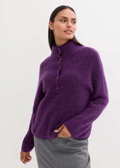Wool sweater with alpaca wool
