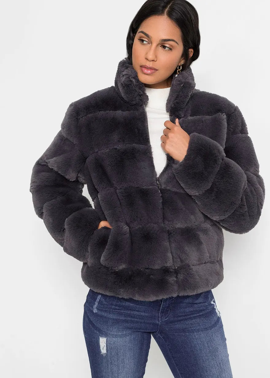 Faux fur coat