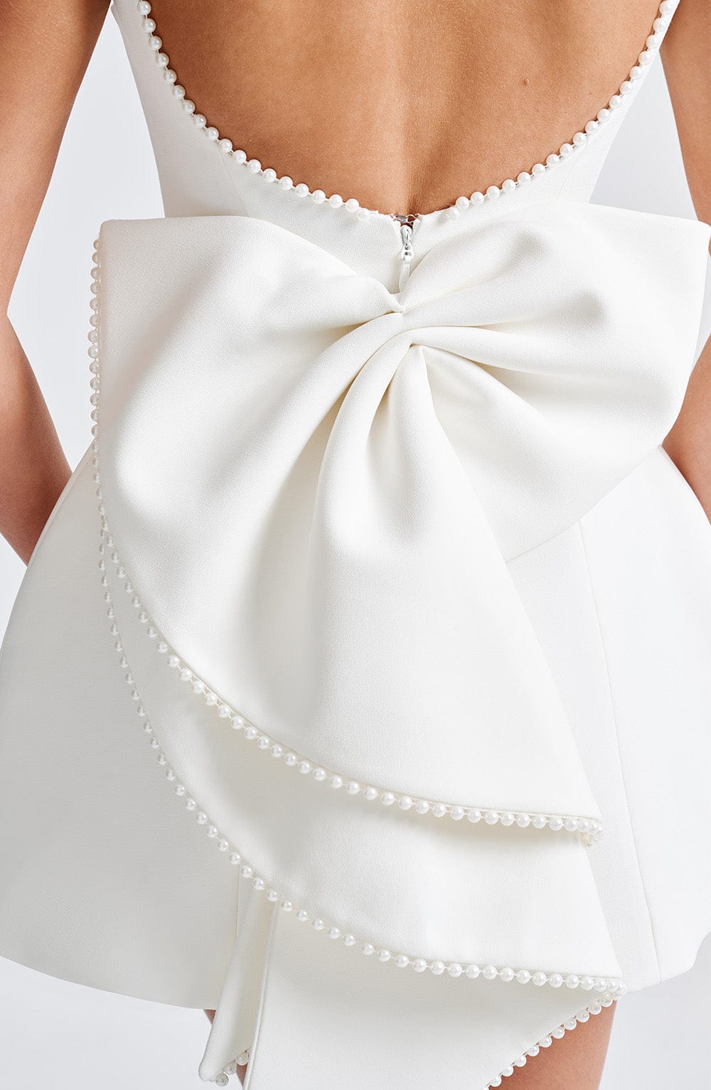 Elle | Pearl Bow Mini Dress